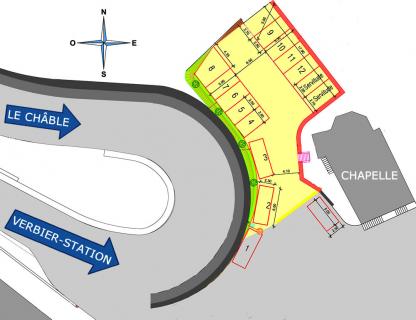 Kostenloser Parkplatz von ''La Chapelle'' in Verbier-Village